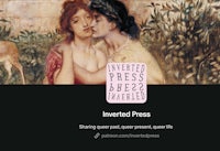 an image of an old painting with the words inverted press